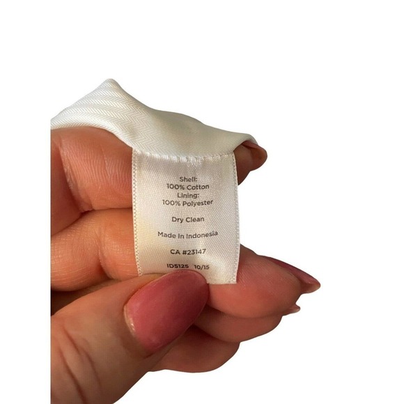 TALBOTS Blue Blazer Jacket Tiny Pattern Single Button Structured Womens Medium 8 - Picture 10 of 10